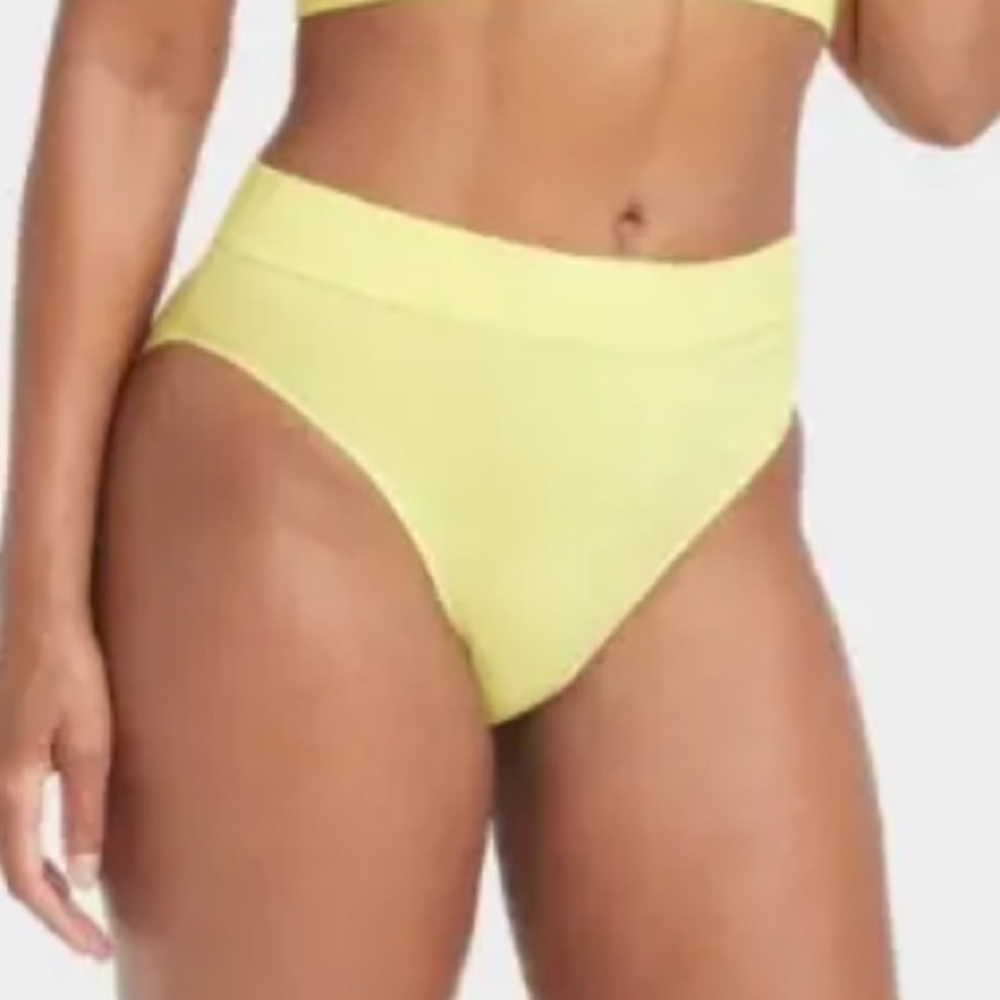AUDEN Women's Size Small (4-6) Cheeky Seamless Yellow High Waisted Panties new